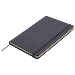 Notes 13x21 cm čisti 80L s gumicom Kiel crni