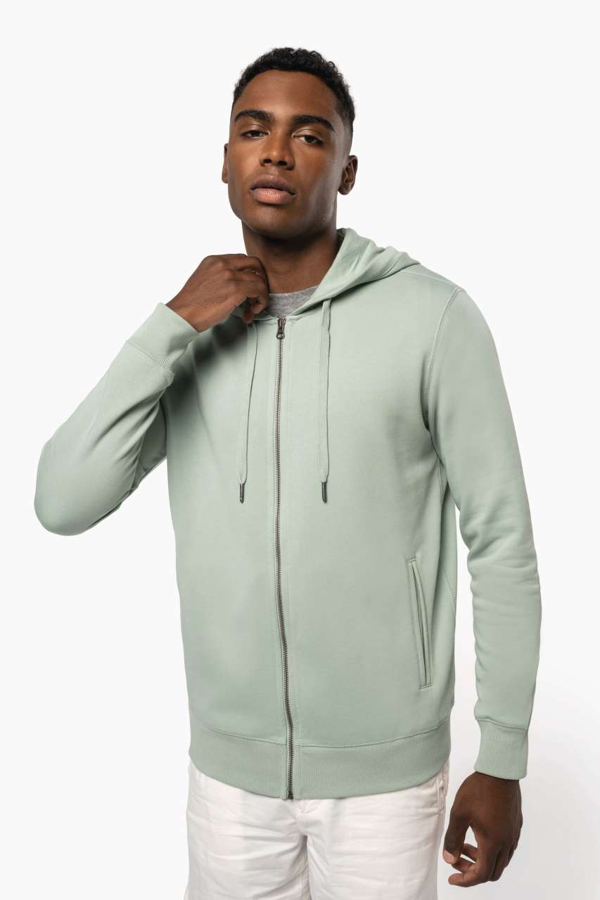 UNISEX ECO-FRIENDLY FRENCH TERRY ZIPPED HOODED SWEATSHIRT