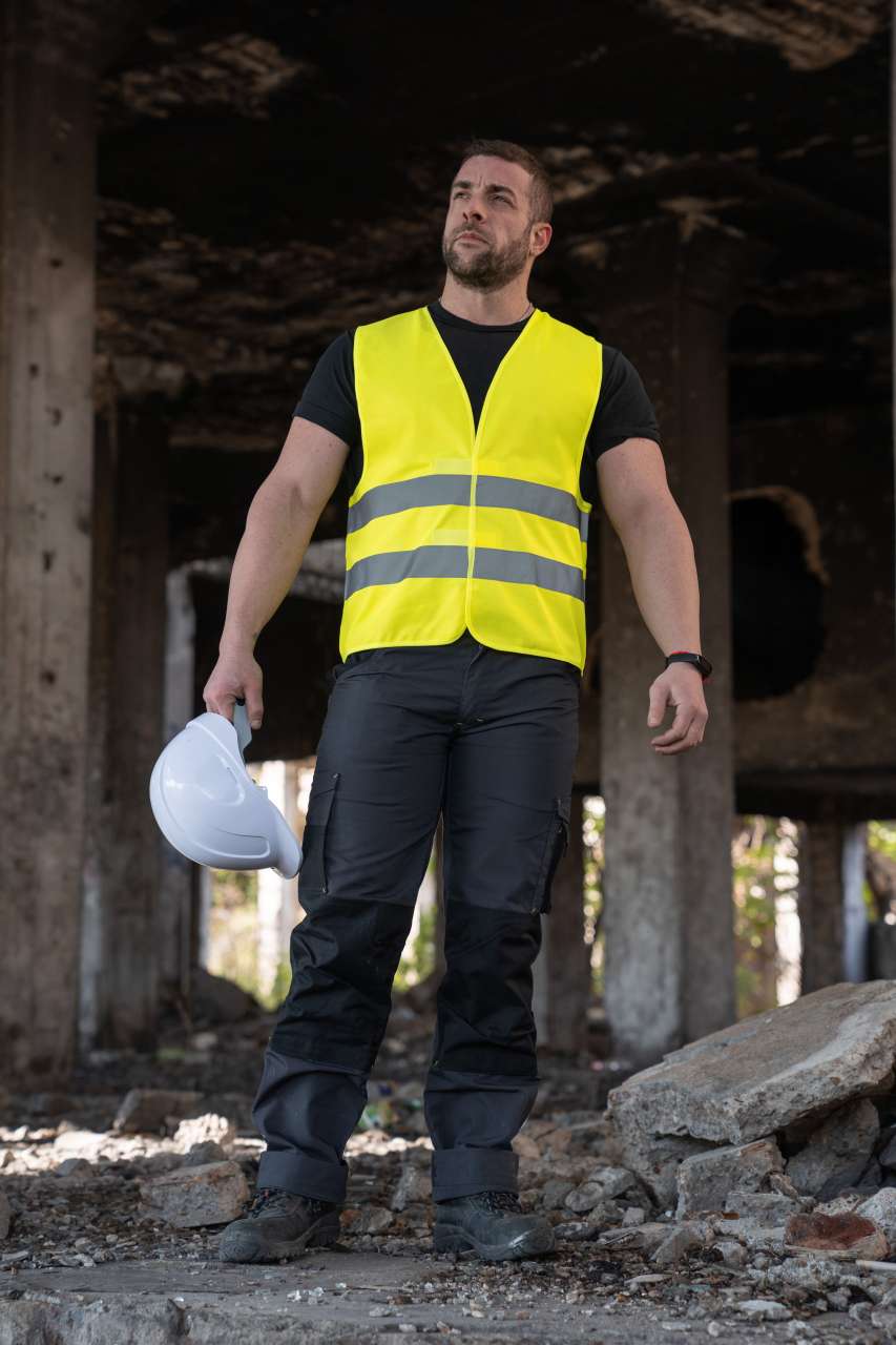 BASIC SAFETY VEST FOR PRINT KARLSRUHE" - 2 VELCRO"