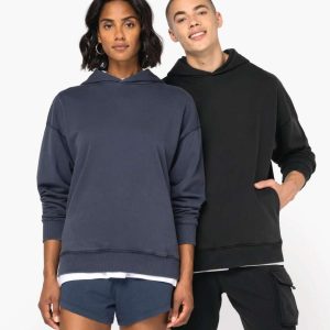 UNISEX WASHED EFFECT OVERSIZE HOODED SWEATSHIRT
