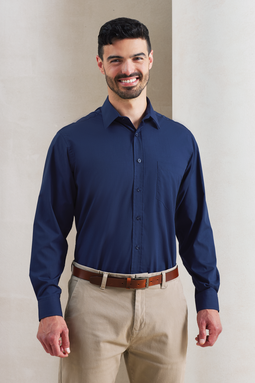 MEN'S LONG SLEEVE POPLIN SHIRT