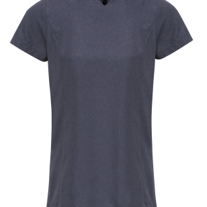 ‘VIOLA' LINEN-LOOK CUT NECK BEAUTY TUNIC