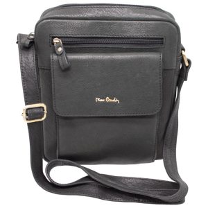 Torba kožna muška (na rame) Pierre Cardin 8423TILAK112 crna