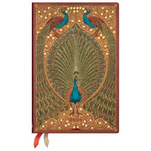 Planer dnevni 2026-9,5x14cm-mini s gumicom Hafiz's Peacocks Paperblanks DE0722-8