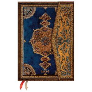 Planer tjedni 2026-13x18cm-midi magnet Safavid Indigo Paperblanks DE0762-4