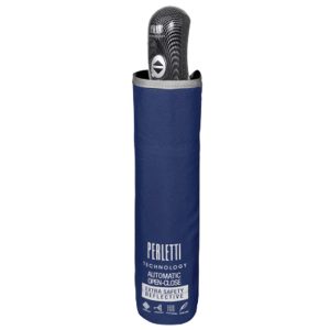Kišobran automatik (otvaranje+zatvaranje) sklopivi s plast.drškom Technology Perletti 21823 pla/refl.rub