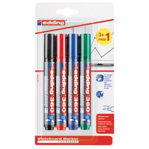 Marker za bijelu ploču 1,5-3 mm Edding 360/4 blister 3+1 gratis