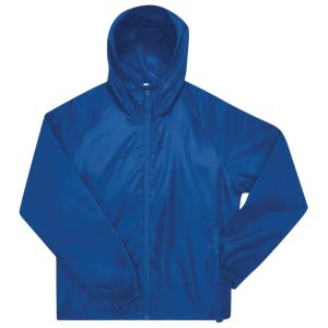 Vjetrovka s kapuljačom zip unisex B&C # Reset Lined Windbreaker tamno plava