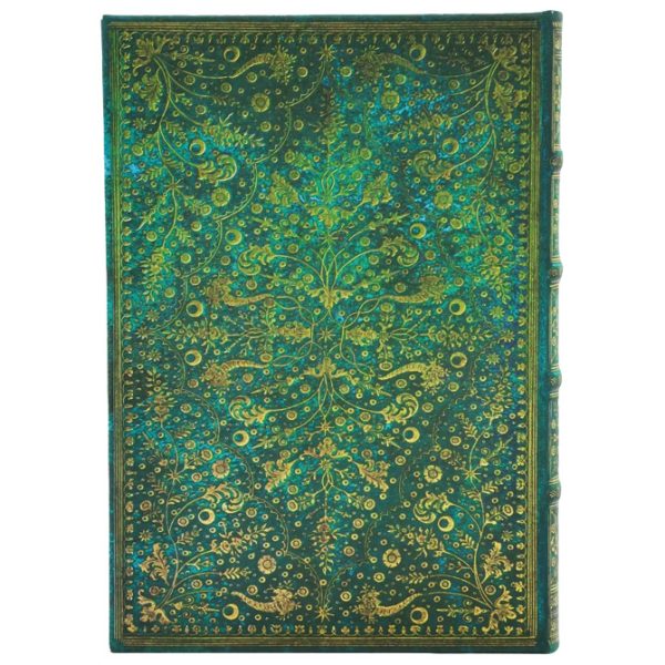 Notes 12x18cm-midi crte 72L s gumicom Emerald Flower  Paperblanks PB1315-1 - Slika 3