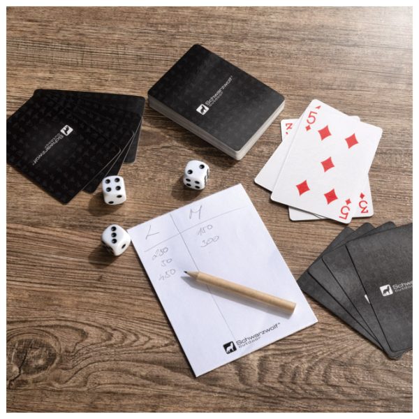 Set Karte igraće za poker + Kockice za jumb Murray Schwarzwolf F7003300AJ3 - Slika 6