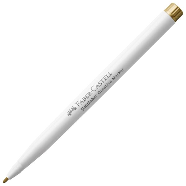 Marker permanentni dekorativni 1,5mm Metalic Faber Castell 161150 zlatni - Slika 2