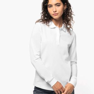 LADIES’ ORGANIC 180 PIQUÉ POLO SHIRT LONG SLEEVES