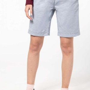 LADIES' WASHED EFFECT BERMUDA SHORTS