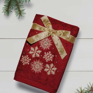 OLIMA CHRISTMAS TOWEL - SNOWFLAKES I