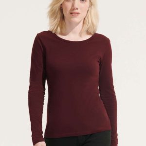SOL'S MAJESTIC - WOMEN'S ROUND COLLAR LONG SLEEVE T-SHIRT