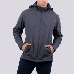 MEN’S 3-LAYER DETACHABLE HOODED SOFTSHELL JACKET