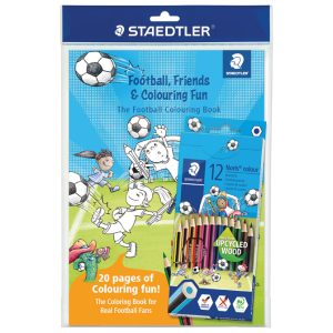 Boje drvene 12boja Noris colour+bojanka "Nogomet" Staedtler 185 SET10 blister