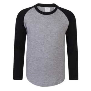 KIDS' LONG SLEEVED BASEBALL T