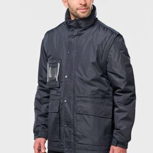 DETACHABLE-SLEEVED WORKWEAR PARKA