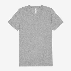 UNISEX HEATHER CVC V-NECK TEE